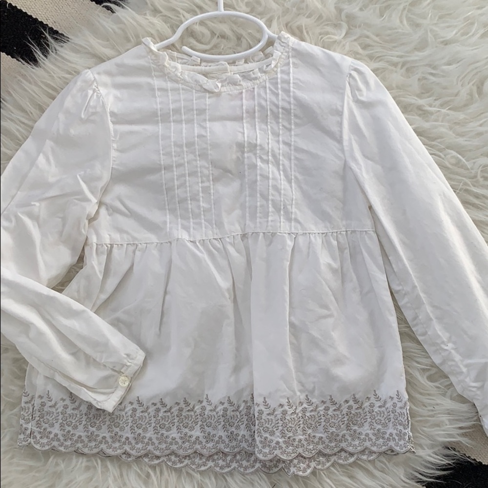 Janie & Jack Girls embroidered boho blouse eyelet